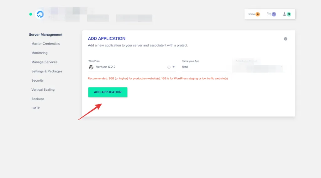클라우드웨이즈에 어플리케이션 추가 시 원하는 이름을 선정합니다.